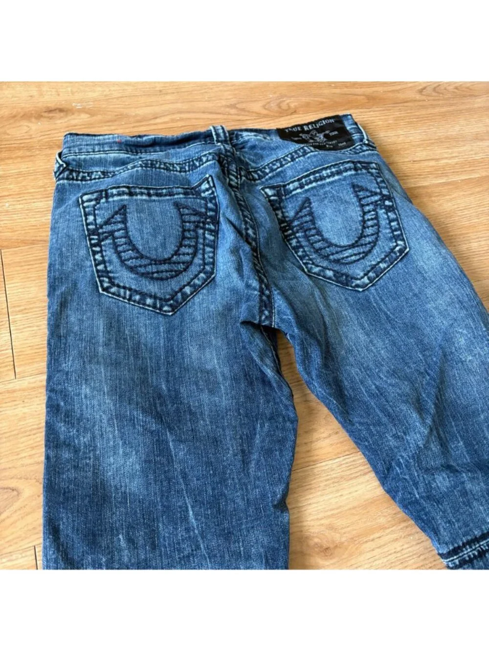 True Religion Rocco Relaxed Skinny Moto Leg MR Denim Jeans Blue Men’s Size 30